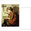 A Young Girl Reading, 1890 by Charlotte Weeks