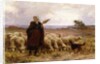 Shepherdess with her Flock, 1907 by Theophile Louis Deyrolle