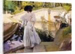 Maria looking at the Fishes, Granja, 1907 by Joaquin Sorolla y Bastida