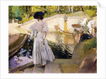 Maria looking at the Fishes, Granja, 1907 by Joaquin Sorolla y Bastida
