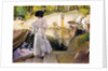 Maria looking at the Fishes, Granja, 1907 by Joaquin Sorolla y Bastida