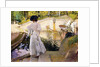 Maria looking at the Fishes, Granja, 1907 by Joaquin Sorolla y Bastida