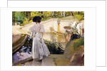 Maria looking at the Fishes, Granja, 1907 by Joaquin Sorolla y Bastida