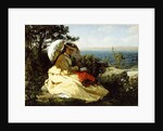The Woman with the Parasol; Bay of Douarnenez, 1871 by Jules Breton
