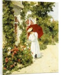 The Red Parasol, 1891 by Rene Joseph Gilbert