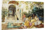 In a Village at El Biar, Algiers by Frederick Arthur Bridgman