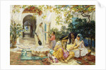 In a Village at El Biar, Algiers by Frederick Arthur Bridgman