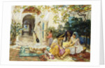 In a Village at El Biar, Algiers by Frederick Arthur Bridgman