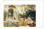 In a Village at El Biar, Algiers by Frederick Arthur Bridgman