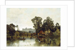 The Thames River with a View onto Windsor Castle by Karl Heffner