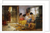 Domestic Interior Scene by Frederick Arthur Bridgman