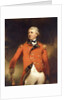 Portrait of General James Stuart standing three-quarter length, wearing a red uniform with gold frogging by Thomas Lawrence
