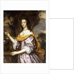 Portrait of a Lady, standing three-quarter length, wearing a Lavender Silk Dress and a Yellow Shawl by Jan Mytens