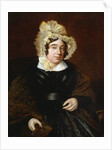 Portrait of Mrs. Edward Cross, seated half-length in a Dark Satin Dress with a Paisley Shawl by Jacques-Laurent Agasse