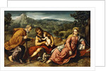 The Holy Family with Saint John the Baptist in a Landscape, 1545-50 by Paris Bordone