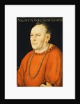 Portrait of Sigmunt Kingsfelt, half-length, wearing a red costume by Lucas the Elder Cranach