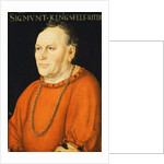 Portrait of Sigmunt Kingsfelt, half-length, wearing a red costume by Lucas the Elder Cranach