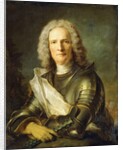 Portrait of a Marechal de France, probably Chretien-Louis de Montmorency-Luxembourg, half-length, 1740 by Jean-Marc Nattier
