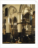 The Old Church, Delft, with Churchgoers listening to a Sermon, 1669 by Emanuel de Witte