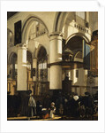 The Old Church, Delft, with Churchgoers listening to a Sermon, 1669 by Emanuel de Witte