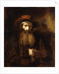 A Bearded Old Man, wearing a brown Coat and russet Hat, 1651 by Rembrandt Harmensz. van Rijn