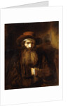 A Bearded Old Man, wearing a brown Coat and russet Hat, 1651 by Rembrandt Harmensz. van Rijn