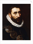 Portrait of a Bearded Man, bust-length, wearing gorgets by Adriaen Thomasz Key