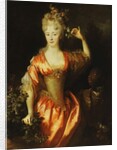 Portrait of Marie-Marguerite-Elizabeth d'Algere, standing, three-quarter length by Nicolas de Largilliere