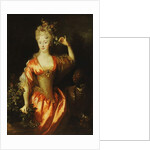 Portrait of Marie-Marguerite-Elizabeth d'Algere, standing, three-quarter length by Nicolas de Largilliere