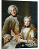 Portrait of Francois de Jullienne standing beside his Wife, seated, c.1743 by Antoine Coypel