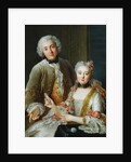Portrait of Francois de Jullienne standing beside his Wife, seated, c.1743 by Antoine Coypel