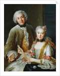 Portrait of Francois de Jullienne standing beside his Wife, seated, c.1743 by Antoine Coypel