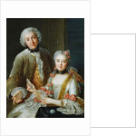 Portrait of Francois de Jullienne standing beside his Wife, seated, c.1743 by Antoine Coypel