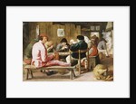 Boors Smoking and Drinking at a Table in a Tavern, c.1625 by Adriaen Brouwer
