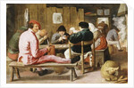 Boors Smoking and Drinking at a Table in a Tavern, c.1625 by Adriaen Brouwer