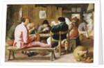 Boors Smoking and Drinking at a Table in a Tavern, c.1625 by Adriaen Brouwer