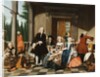 Portrait of a Family dining on a Portico, a formal Garden beyond, 1747 by Jan Josef the Younger Horemans