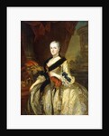 Portrait of Maria Josepha, Queen of Poland, standing three-quarter length by Louis de Silvestre