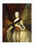 Portrait of Maria Josepha, Queen of Poland, standing three-quarter length by Louis de Silvestre