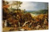 A Landscape with Marauders attacking a Wagon Train and Pillaging a Village by Sebastian Vrancx
