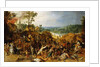 A Landscape with Marauders attacking a Wagon Train and Pillaging a Village by Sebastian Vrancx