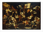 Imaginary Animals and Dwarfs Fighting, Drinking and Carousing by Faustino Bocchi or Boccasi