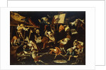Imaginary Animals and Dwarfs Fighting, Drinking and Carousing by Faustino Bocchi or Boccasi