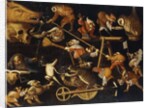 Imaginary Animals and Dwarfs Fighting, Drinking and Carousing by Faustino Bocchi or Boccasi