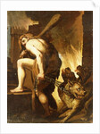 Hercules dragging Cerberus from Hell by Domenico Pedrini