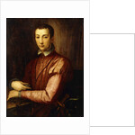 Portrait of Francesco I d'Medici seated half-length, wearing a Doublet with Slashed Sleeves by Alessandro Allori