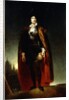 Portrait of John Kemble as Hamlet, standing full-length in a Landscape, wearing a cape and holding a skull by Thomas Lawrence