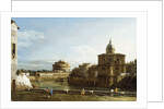 A View of Rome along the Tiber, with the Church of San Giovanni dei Fiorentini beyond by Bernardo Bellotto