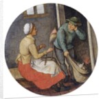 A Proverb - Letting the Cat out of the Bag, by Pieter the Younger Brueghel