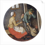 A Proverb - Letting the Cat out of the Bag, by Pieter the Younger Brueghel